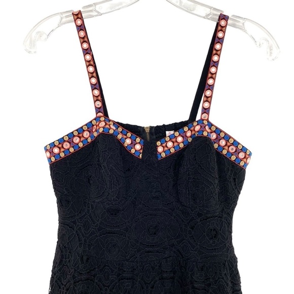 Xhilaration Black Lace Embroidered Babydoll Dress - Picture 4 of 12